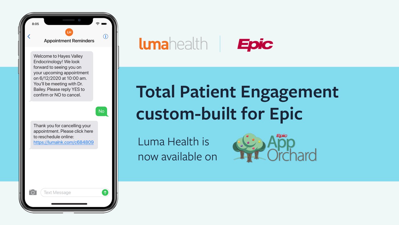 The Patient Communication Platform Providers Love Is Now Available On Epic App Orchard - Luma Health