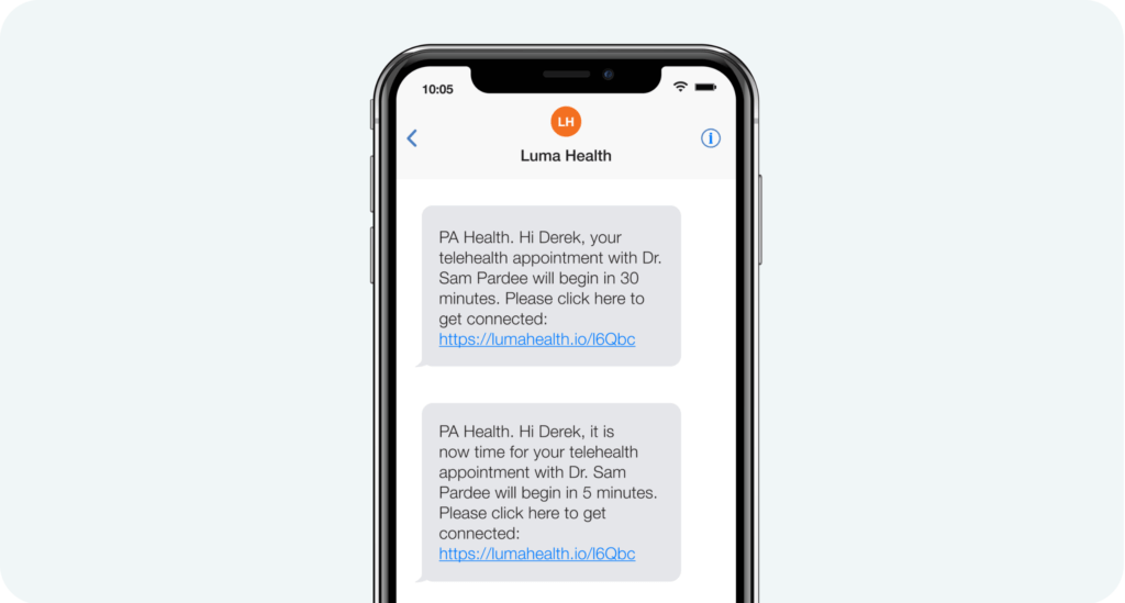 patient experience telehealth reminder