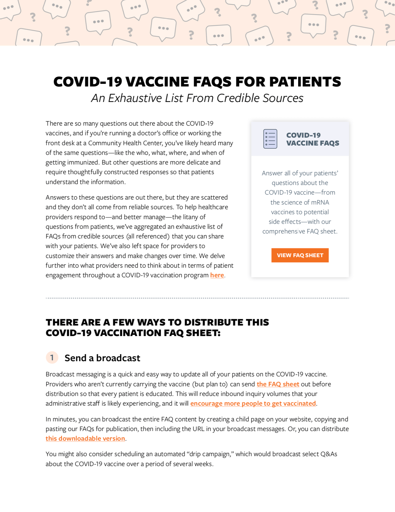 COVID-19 Vaccine FAQs